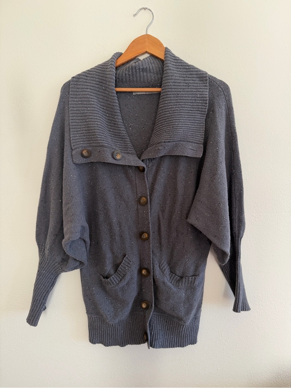 Rubbish Gray Button Sweater Size XL